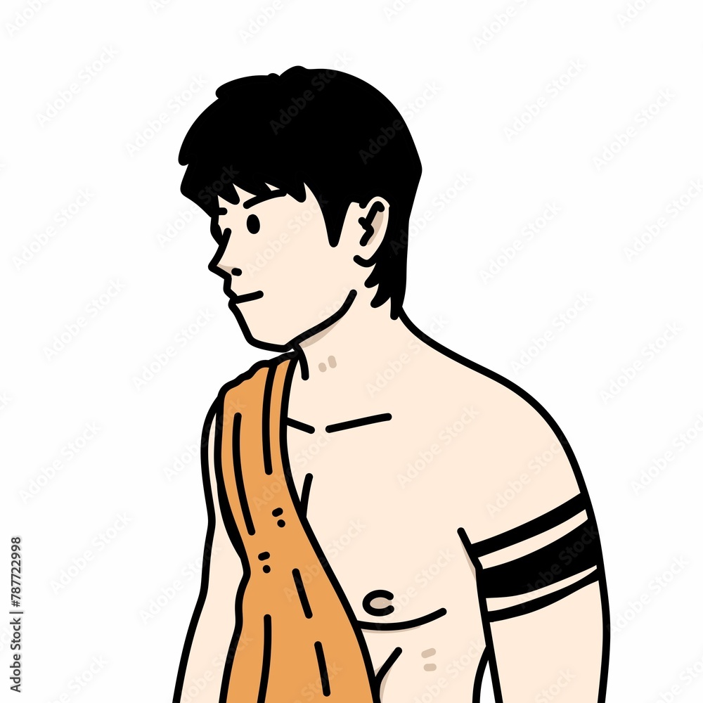 cute man cartoon on white background cute man cartoon on white background