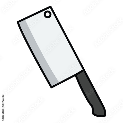 Kitchen knife icon Isolated on white background. Vector illustration in a flat style.