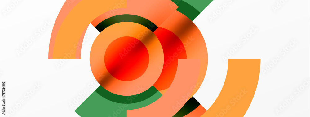 A vibrant orange and green circle with a red center painted on a white background, showcasing a mesmerizing pattern of symmetry in visual arts A vibrant orange and green circle with a red center painted on a white background, showcasing a mesmerizing pattern of symmetry in visual arts