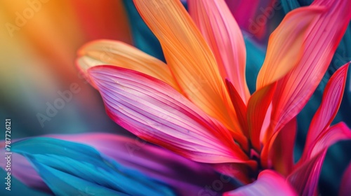 Vibrant close-up of a multicolored flower