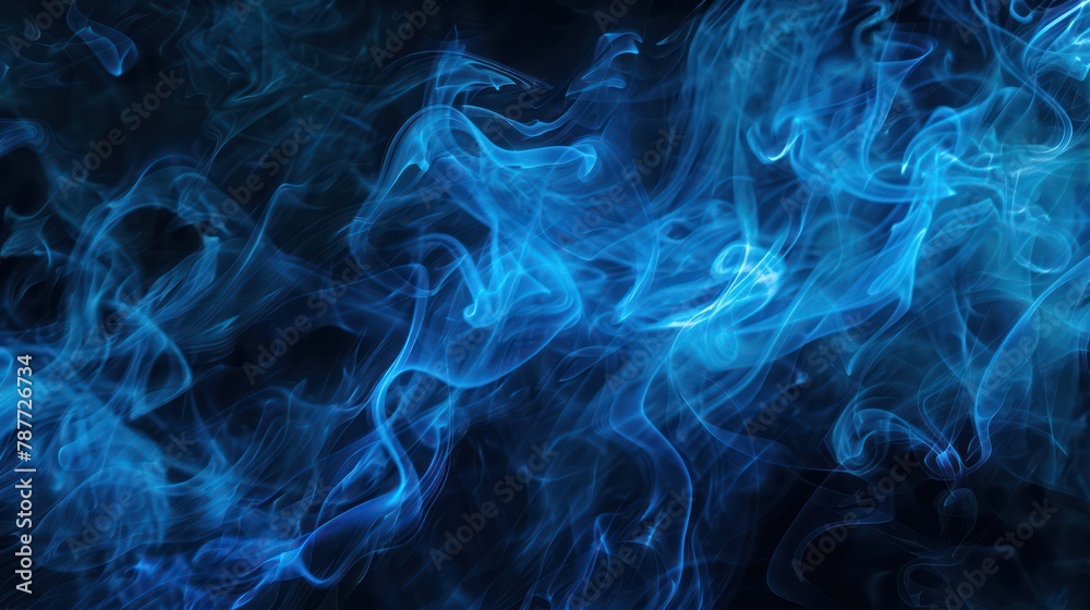dynamic Blue smoke with a black background dynamic Blue smoke with a black background