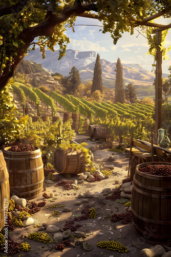 Harvest Time Bliss: Capturing the Essence of Traditional Winemaking