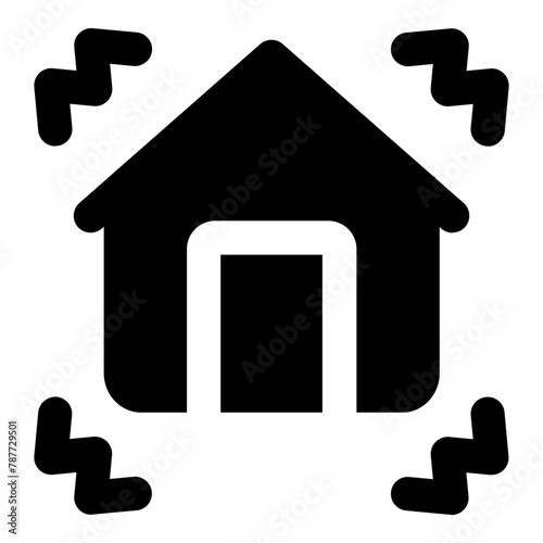 earthquake icon vector illustration asset element