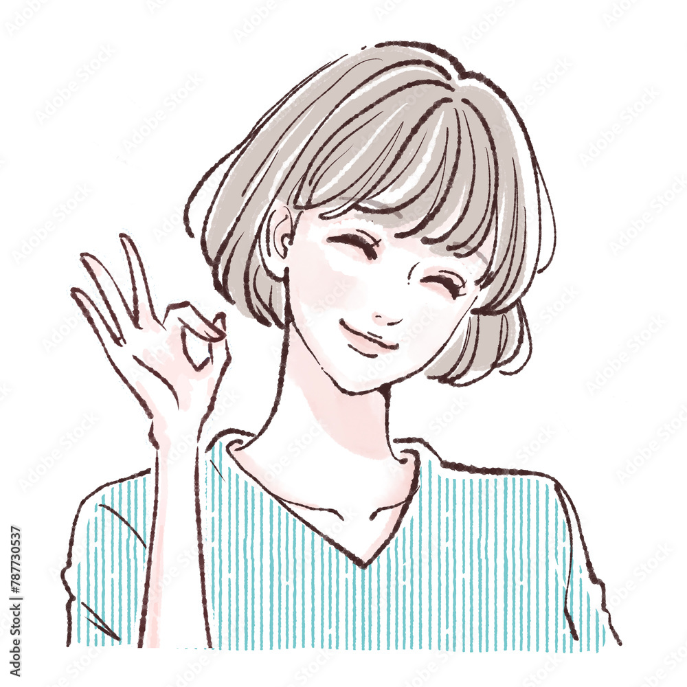 女性・女の子のイラスト素材 女性・女の子のイラスト素材