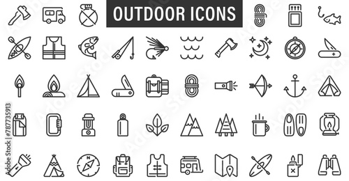 Simple Set of Landscape Related Vector Line Icons. Contains such Icons as Farm, Megapolis, Desert and more. Editable Stroke