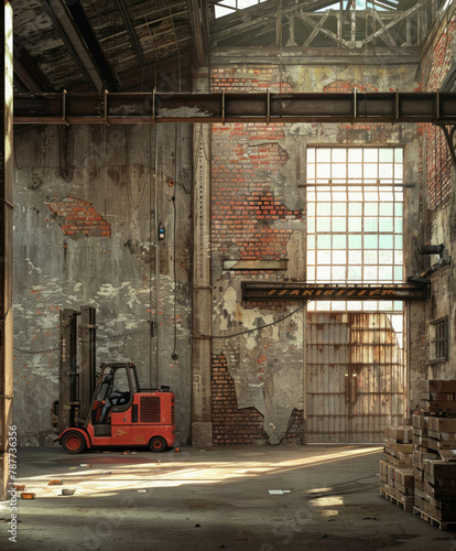 Witness the future of logistics at this cutting-edge warehouse facility. AI generative. photo