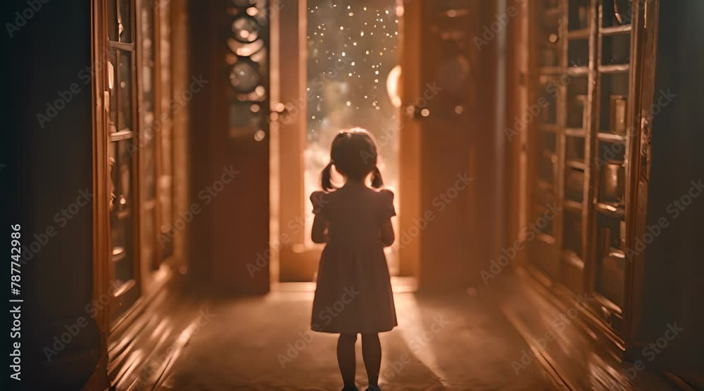 A Girl is Exploring the Cosmic Gateway A Girl is Exploring the Cosmic Gateway