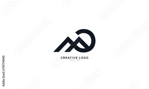 MO MC Abstract initial monogram letter alphabet logo design