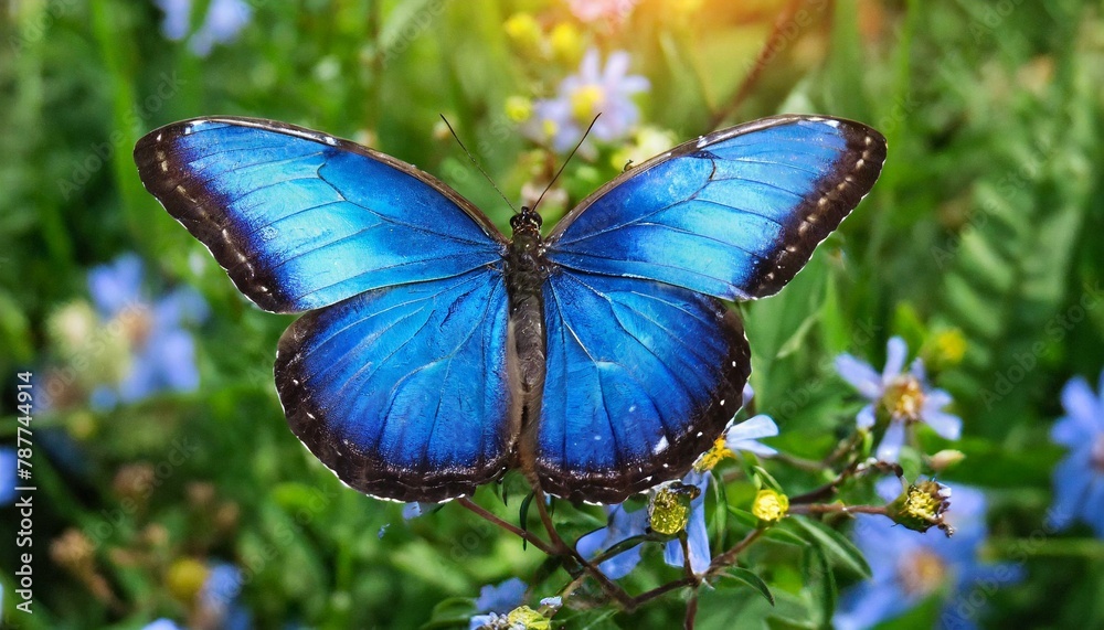 Fototapeta premium butterfly on a flower, butterfly, insect, isolated, nature, wing,