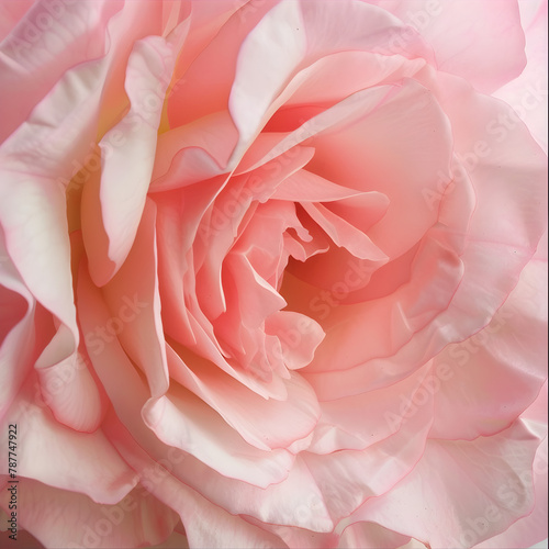 Beautiful close up of pink rose AI generated 