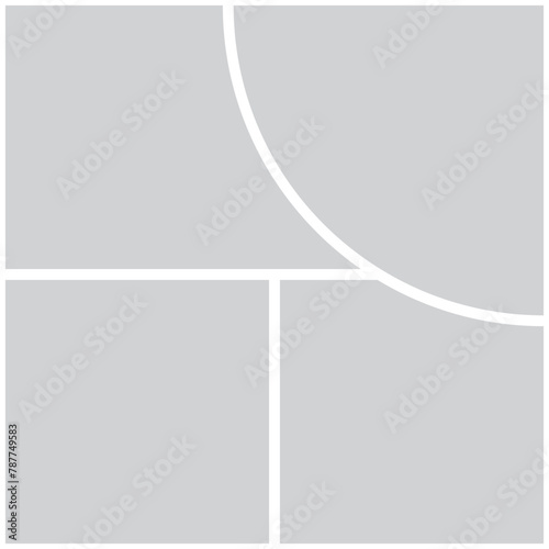 free vector template photo collage design