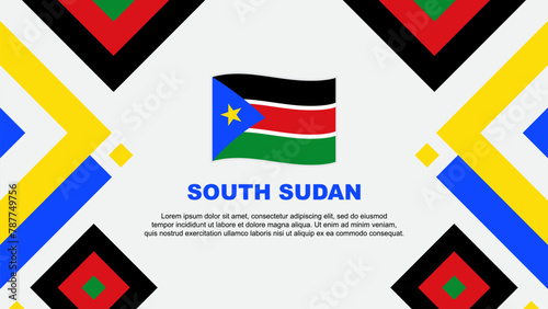 South Sudan Flag Abstract Background Design Template. South Sudan Independence Day Banner Wallpaper Vector Illustration. South Sudan Template