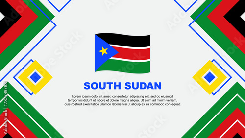 South Sudan Flag Abstract Background Design Template. South Sudan Independence Day Banner Wallpaper Vector Illustration. South Sudan Background