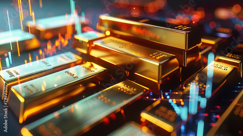 gold bars stack on nce data-driven decision-making with digital graphs. .