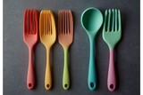 Rainbow silicone confectionery utensils
