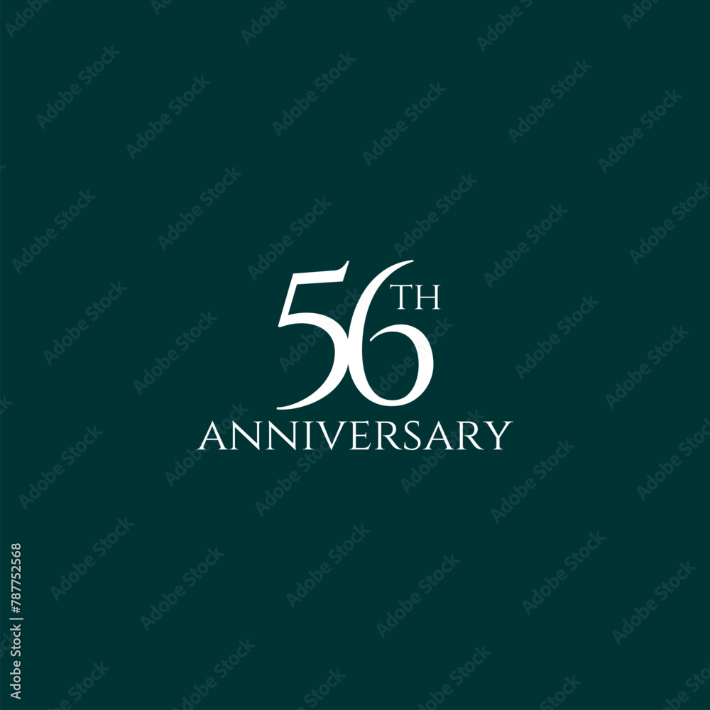 56th logo design, 56th anniversary logo design, vector, symbol, icon