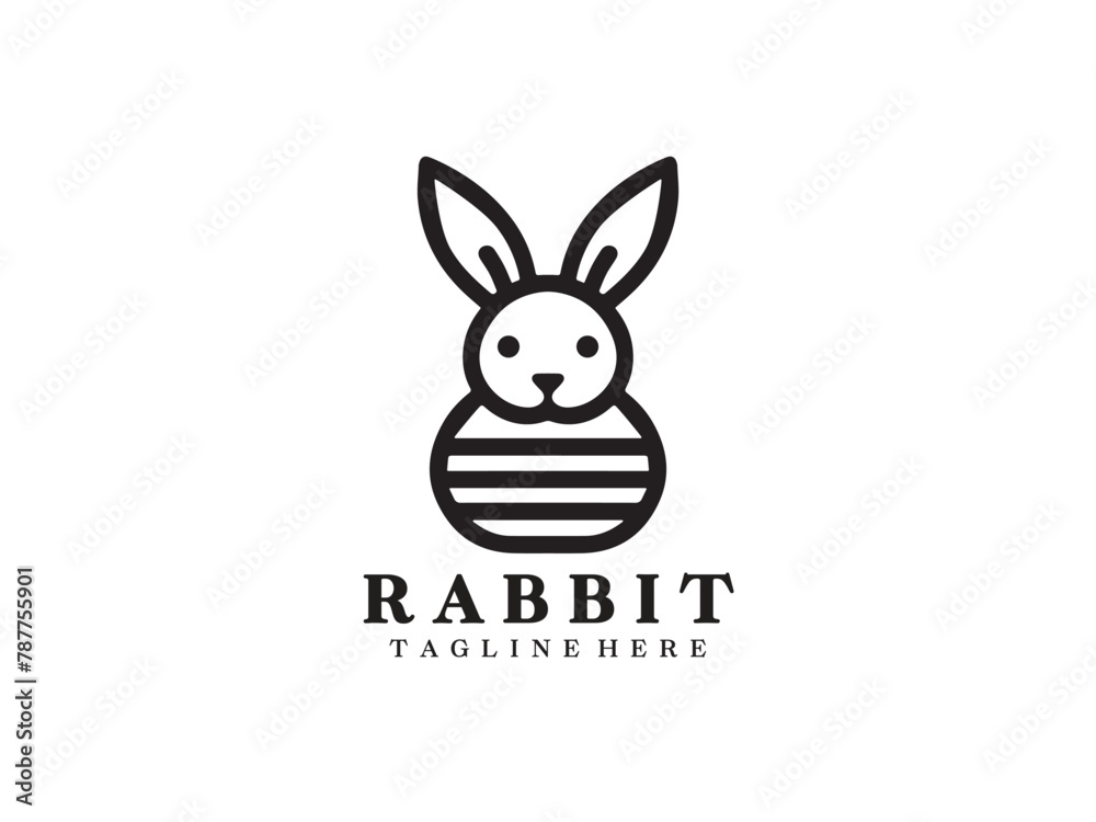 Rabbit Logo Design Icon Symbol Vector Template Rabbit Logo Design Icon Symbol Vector Template