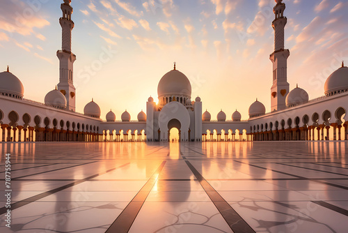the grand architecture and majestic domes at sunset photo