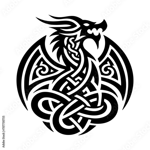 Celtic dragon design