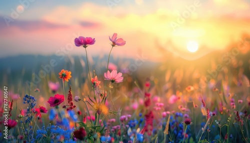 Beautiful wild flowers photo