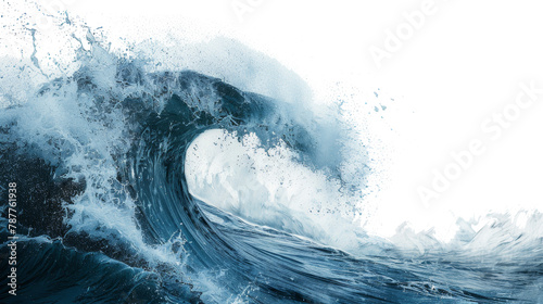 ocean waves isolated on transparent background