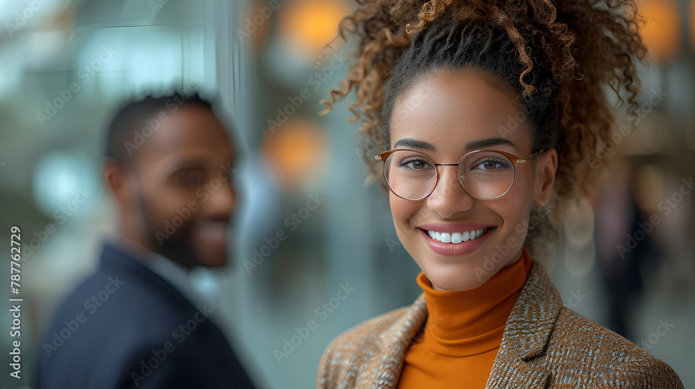 Smiling and confident female business executive - profile shot - business leader - smart and ambitious Smiling and confident female business executive - profile shot - business leader - smart and ambitious
