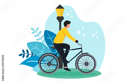 Weekend Activity Flat Illustration Design