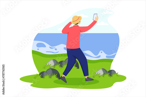 Weekend Activity Flat Illustration Design
