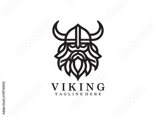 Viking Logo Design Icon Symbol Vector Template