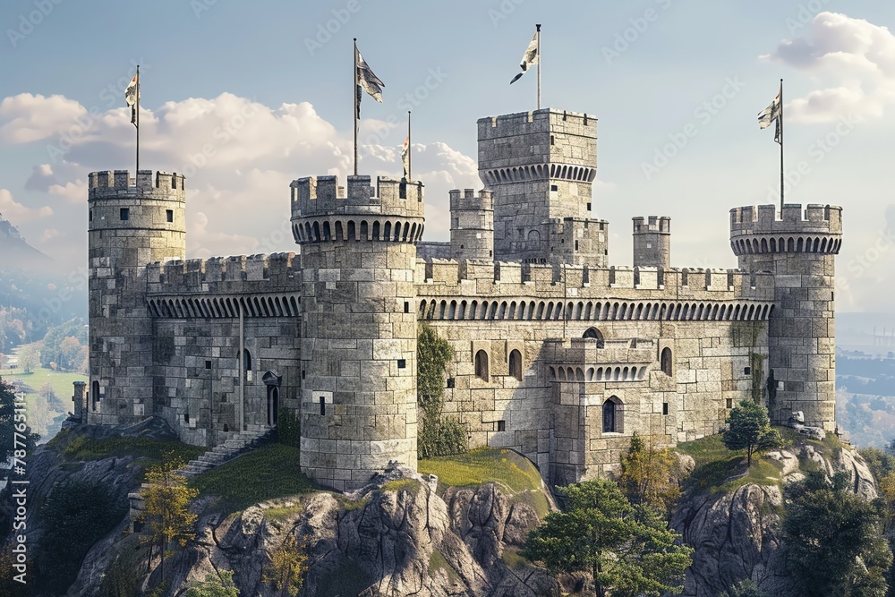 Fortress and castle designs showcasing defensive investment strategies and protecting assets against market volatility