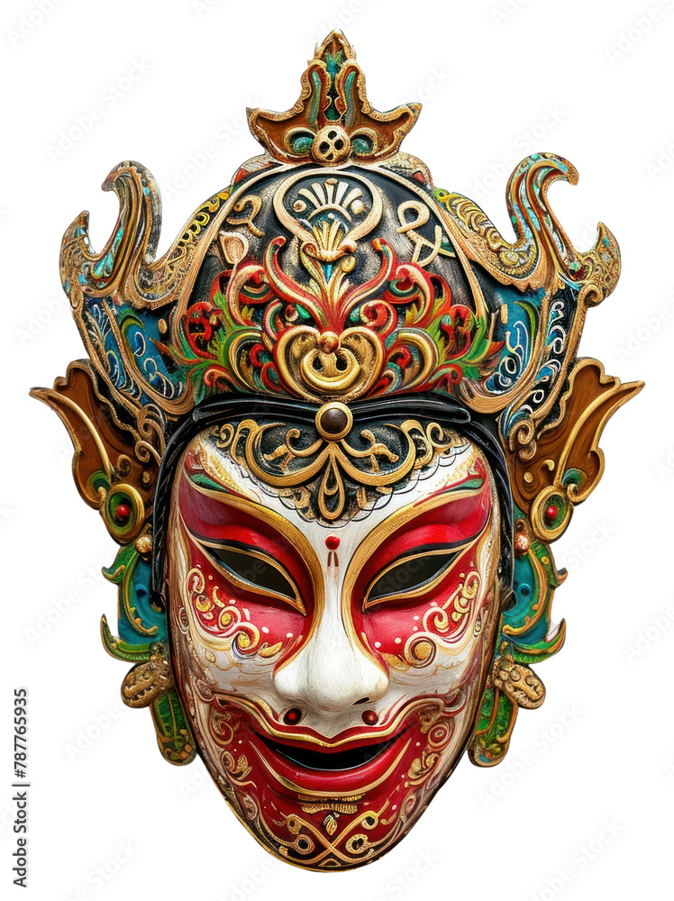 PNG Traditional Asian mask jewelry white background representation.