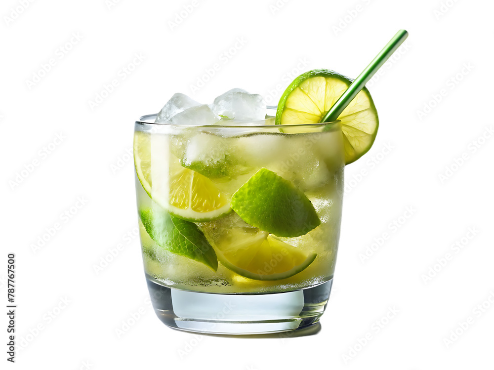 Tasty mint julep cocktail glass isolated on transparent background Tasty mint julep cocktail glass isolated on transparent background