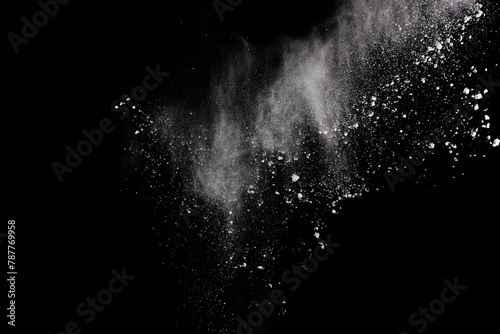 abstract powder splatted background,Freeze motion of color powder exploding throwing color powder,color glitter texture on black background