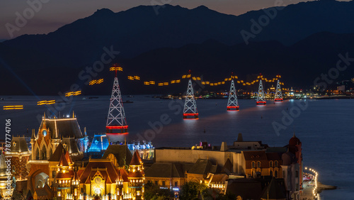 Vászonkép Nha Trang by Night