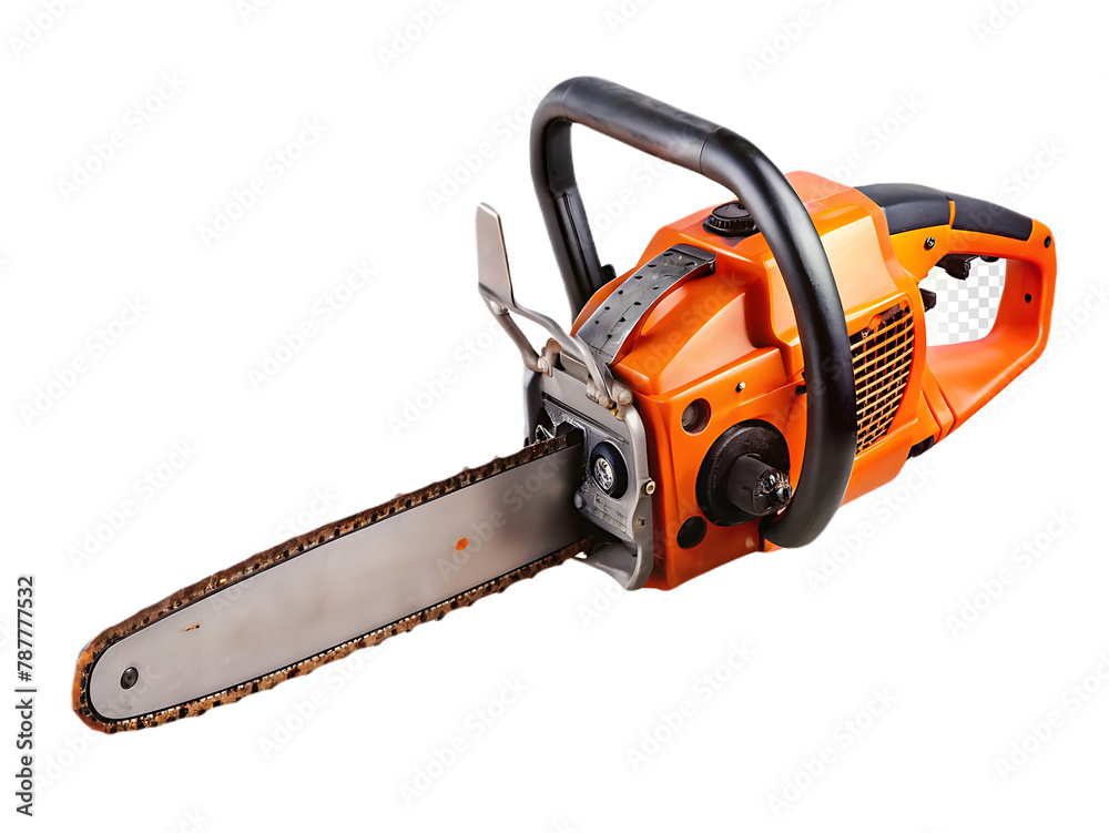 Chainsaw isolated on a transparent background