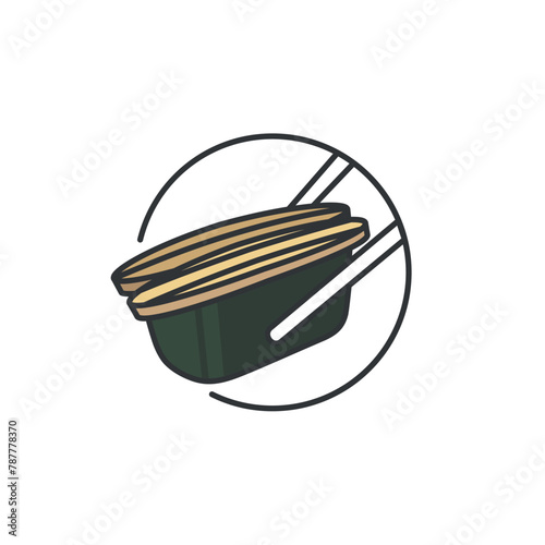 Crab marinated ini soy sauce food menu. Ganjang gejang food illustration. Delicious culinary icon. 