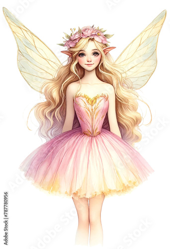 pink fairy girl with wings