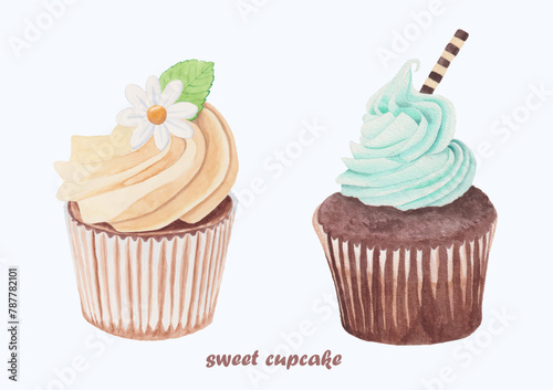 Cute Watercolor Bakery Clipart - Download Bakery Illustration