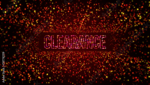 Abstract Digital Space Dark Shiny Red Colorful Glowing Clearance Lettering Border Frame With Glitter Sparkle Dots And Lines