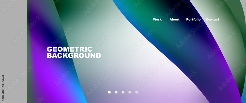 A geometric background featuring a gradient of purple, green, and electric blue. Perfect for a tech gadget brand logo or display device showcasing multimedia technology