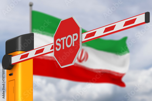 closed automatic barrier on...