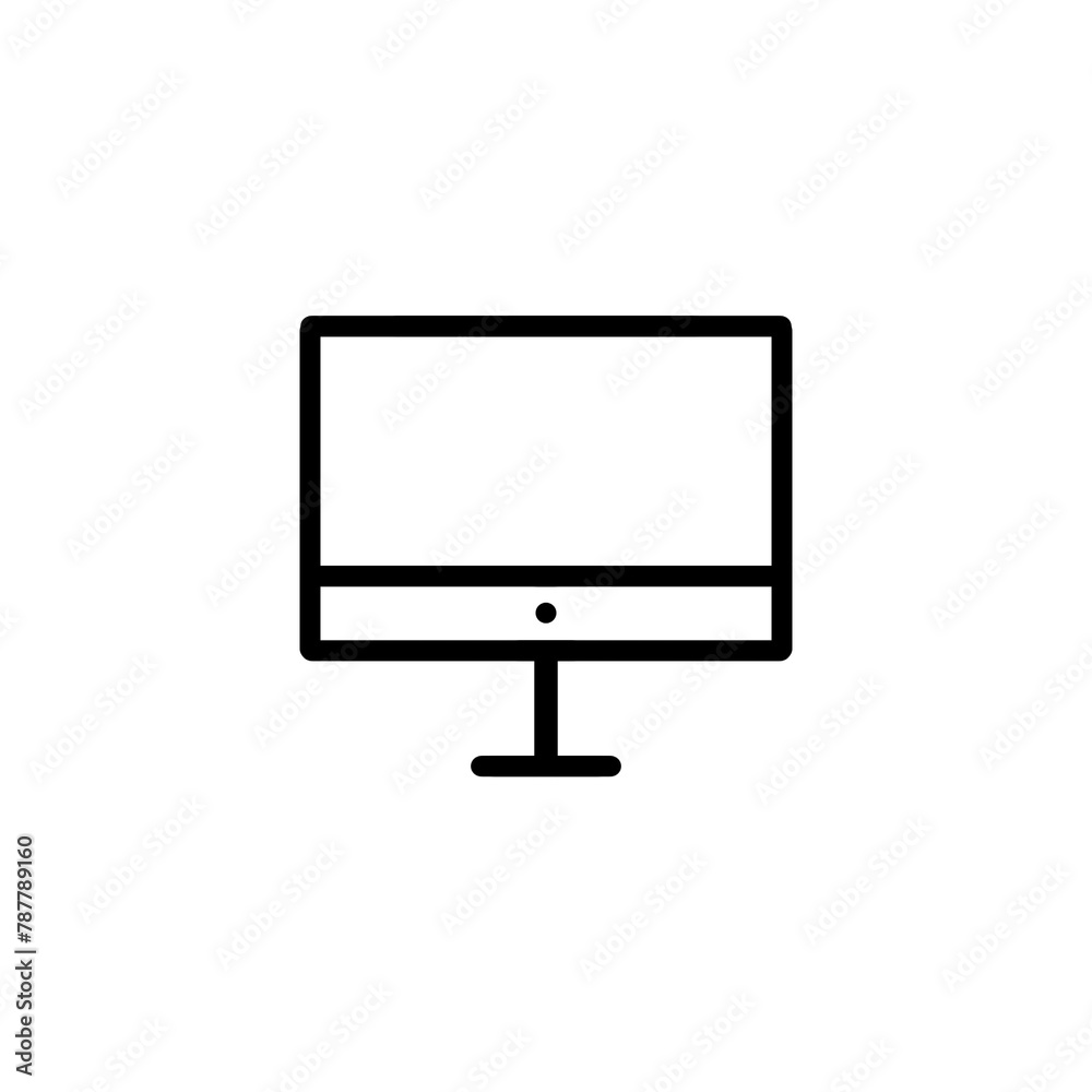 Computer monitor icon with simple and modern design on white background Computer monitor icon with simple and modern design on white background