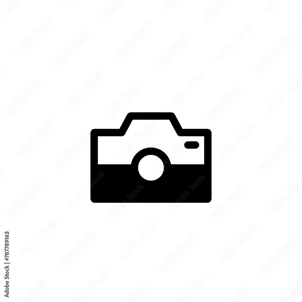 Camera icon with simple design isolated on white background Camera icon with simple design isolated on white background