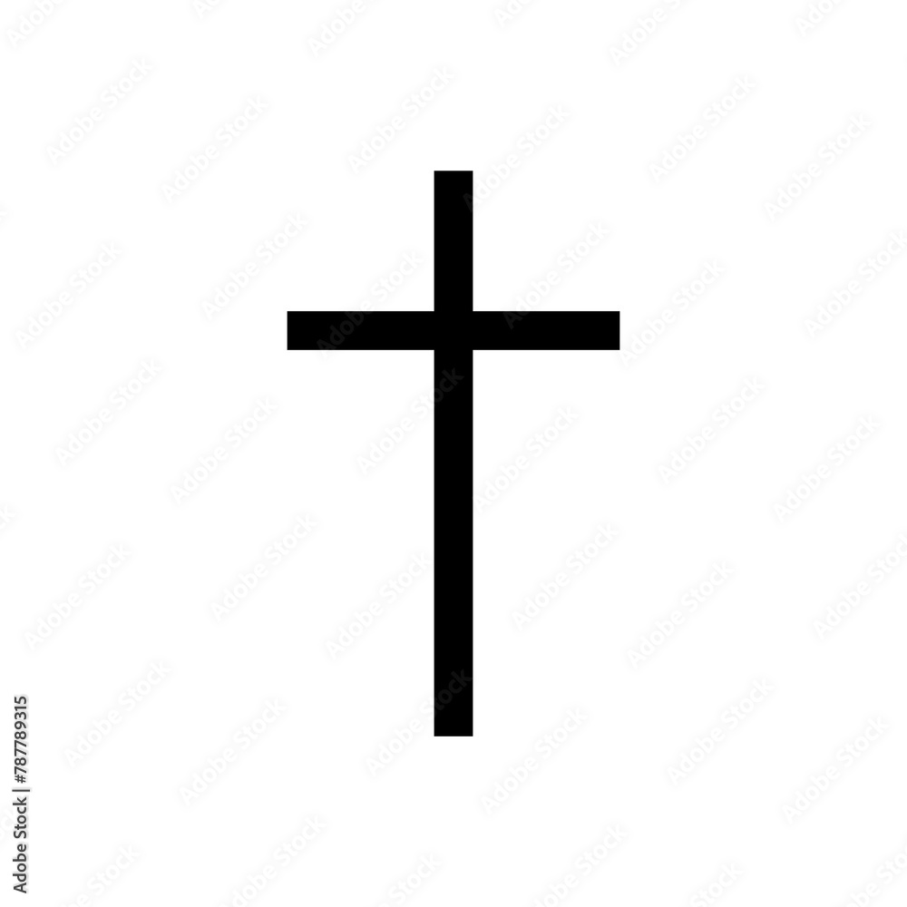 Christian cross sign icon 