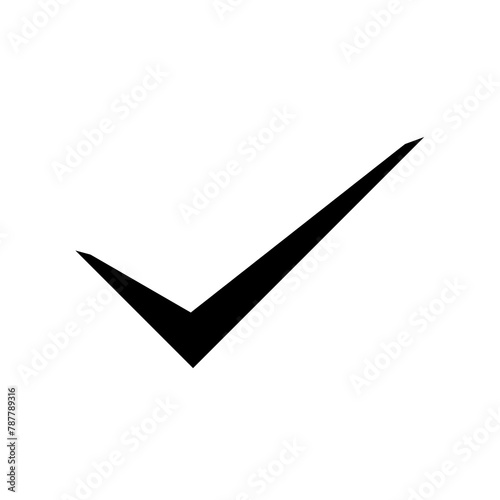Free Download Check mark icon with black color simple and modern design  - GFXLoad