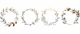 a four different types of floral frames on a white background