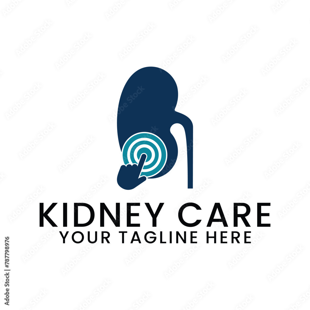Obraz premium kidney health logo, creative health concept, icon and vector template
