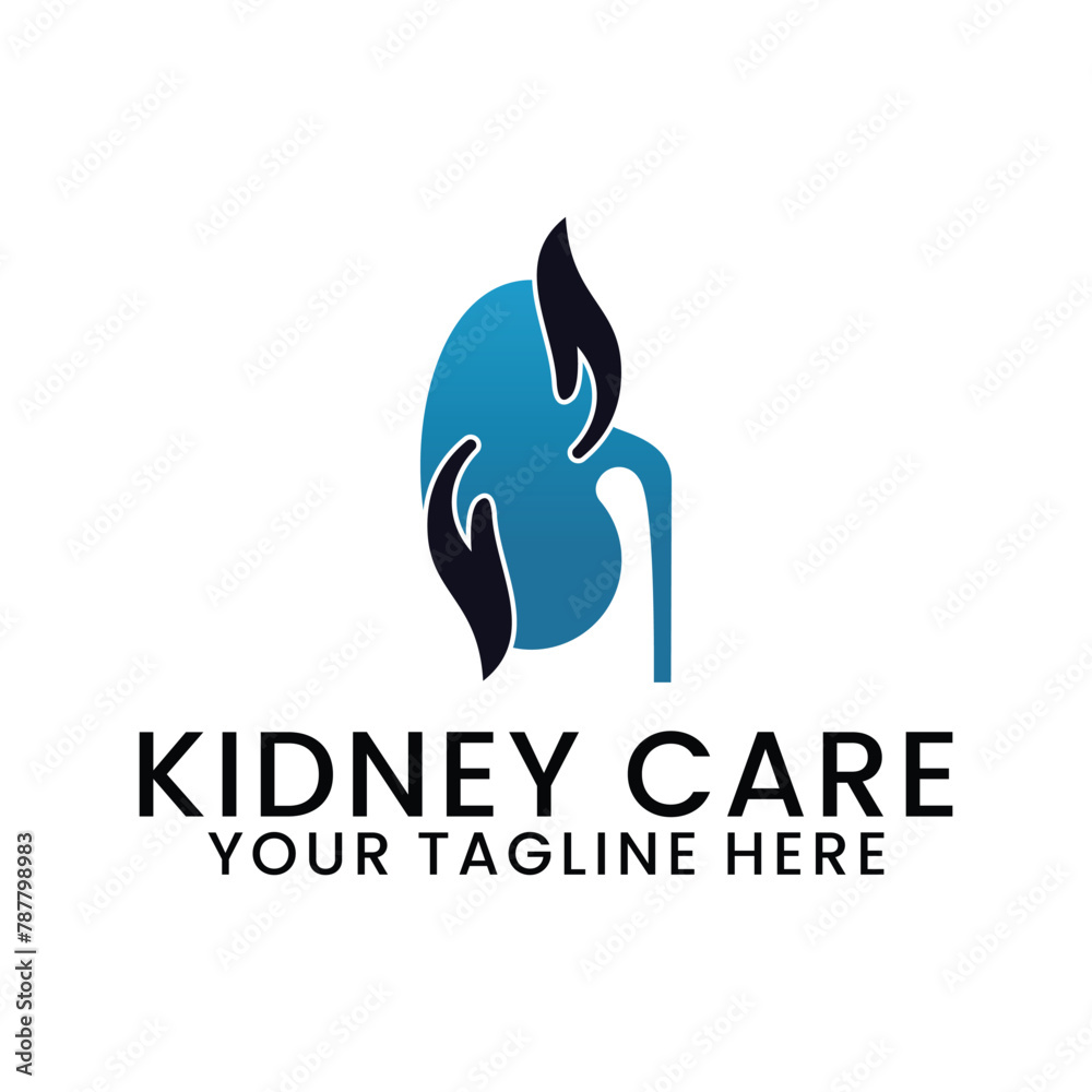 kidney health logo, creative health concept, icon and vector template
