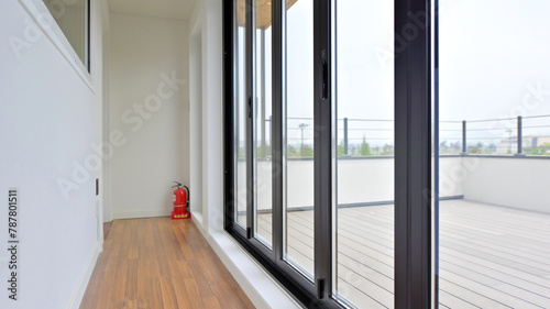 Sliding or folding doors are convenient for going outside on the rooftop