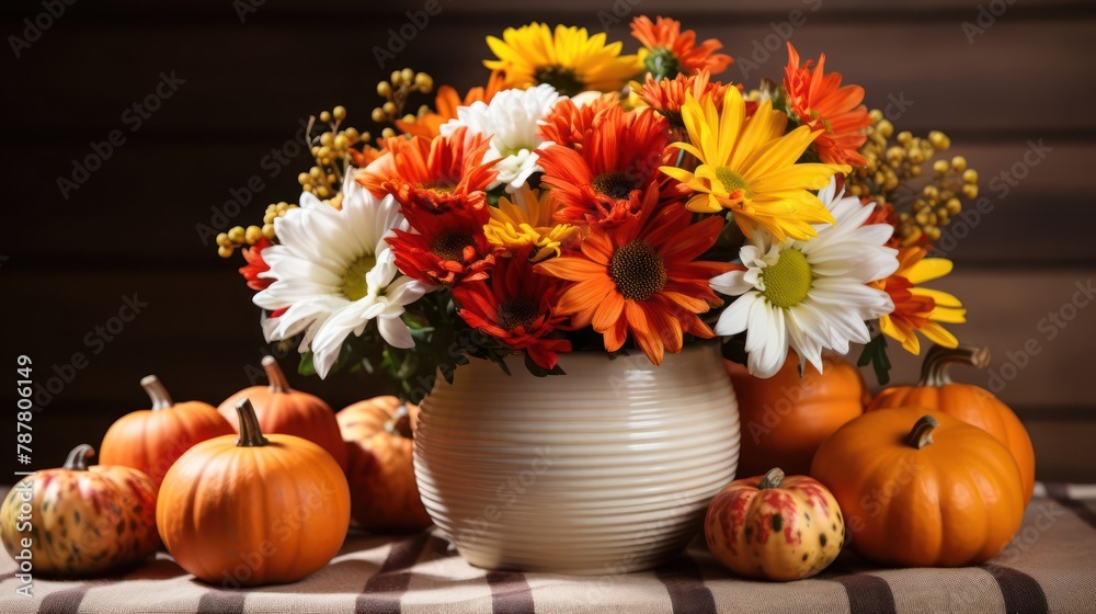 cup of milk surrounded by edible chrysanthemum flowers in a cozy setting cup of milk surrounded by edible chrysanthemum flowers in a cozy setting
